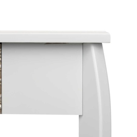 consola madera blanca champagne tallada 80x30x80cm