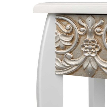 consola blanca champagne tallada 100x30x80 cm