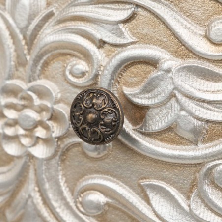 consola blanca champagne tallada 100x30x80 cm