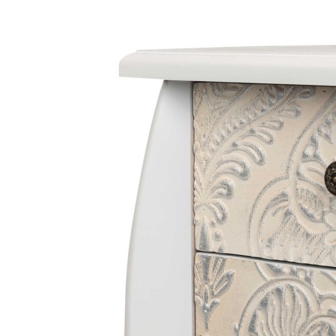 mesita blanco biege plata tallada 45x35x70 cm mesita blanco biege plata tallada 45x35x70 cm