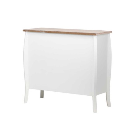 comoda madera tallada blanca-natural 100x40x90 cm