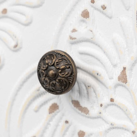 comoda madera tallada blanca-natural 100x40x90 cm