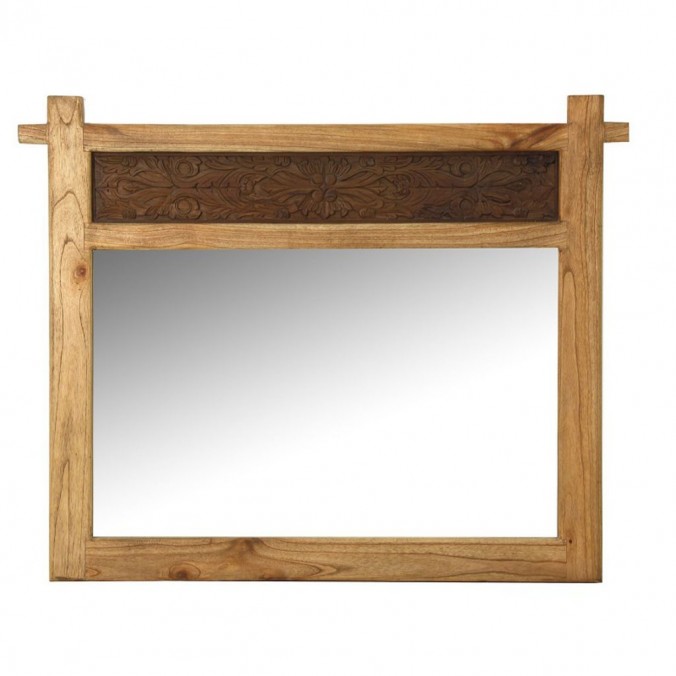 Espejo 114x90cm madera de mindi tallada