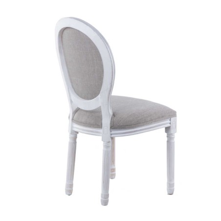silla lino gris madera roble blanco 48x46x96 cm