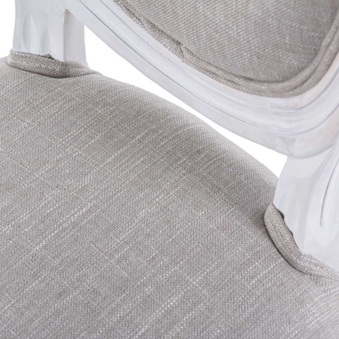 silla lino gris madera roble blanco 48x46x96 cm