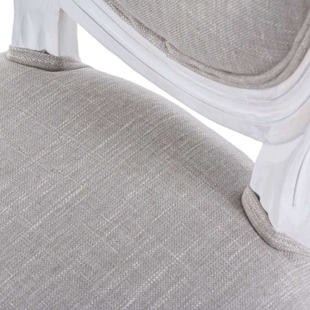 silla lino gris madera roble blanco 48x46x96 cm