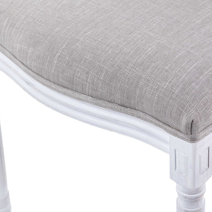 silla lino gris madera roble blanco 48x46x96 cm