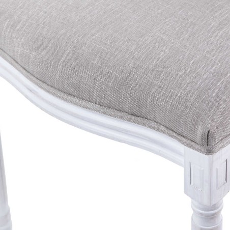 silla lino gris madera roble blanco 48x46x96 cm