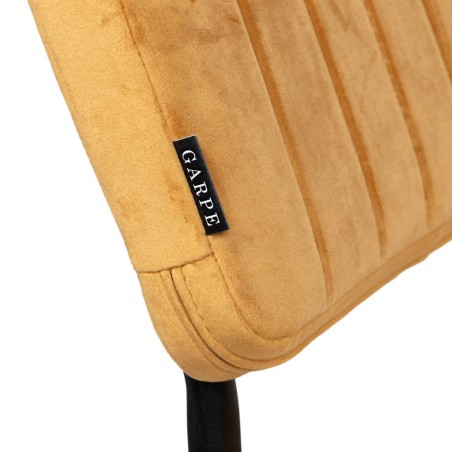 silla velvet metal mostaza 46x57x88 cm