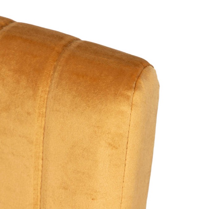 silla velvet metal mostaza 46x57x88 cm