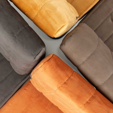 silla velvet metal marron 46x57x88 cm