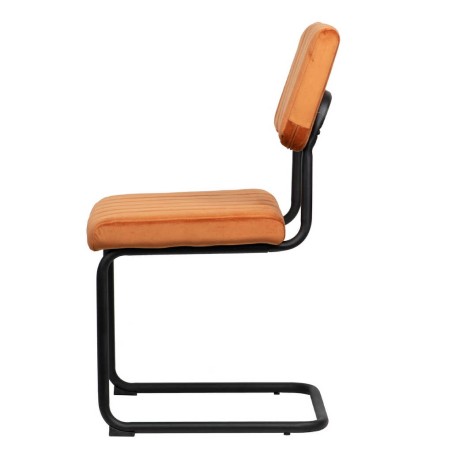 silla velvet metal marron 46x57x88 cm