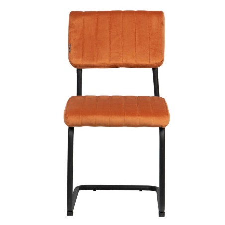 silla velvet metal marron 46x57x88 cm