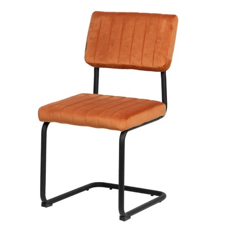 silla velvet metal marron 46x57x88 cm