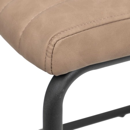 silla pu metal marron negra 46x57x88 cm