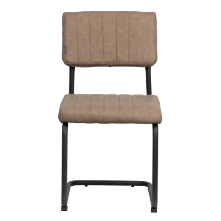 silla pu metal marron negra 46x57x88 cm