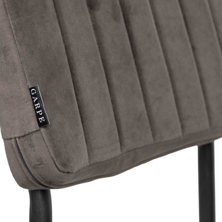 silla velvet metal grafito 46x57x88 cm