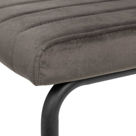 silla velvet metal grafito 46x57x88 cm