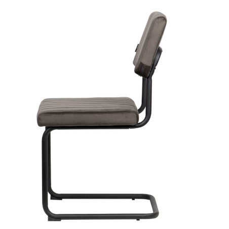 silla velvet metal grafito 46x57x88 cm