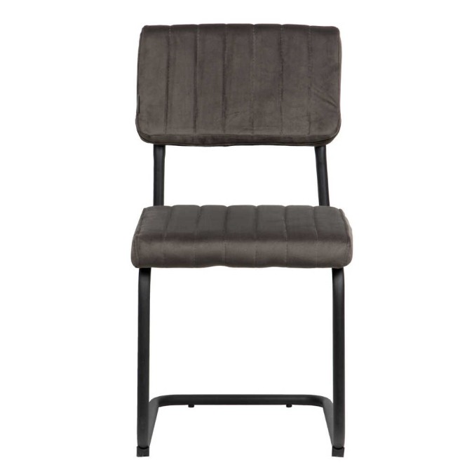 silla velvet metal grafito 46x57x88 cm