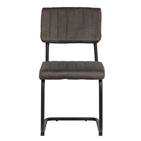 silla velvet metal grafito 46x57x88 cm