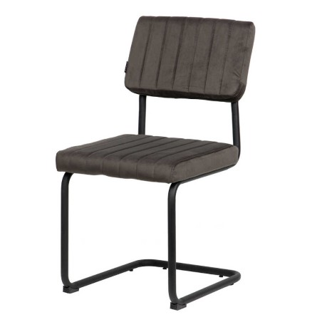 silla velvet metal grafito 46x57x88 cm