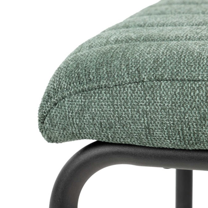 silla metal chenilla verde 50x56x87 cm