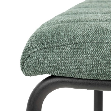 silla metal chenilla verde 50x56x87 cm