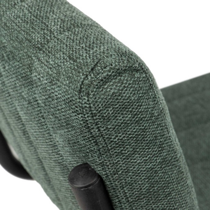 silla metal chenilla verde 50x56x87 cm