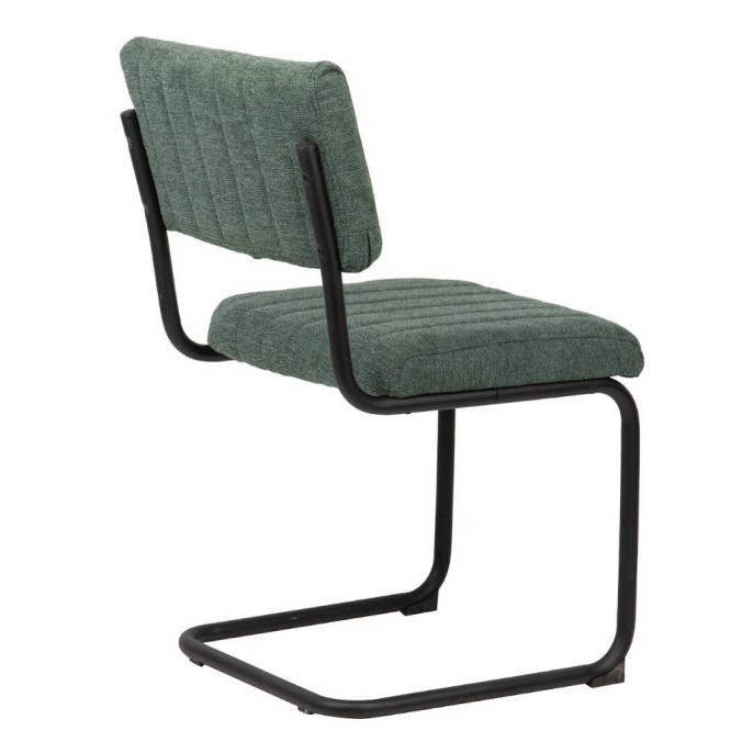 silla metal chenilla verde 50x56x87 cm
