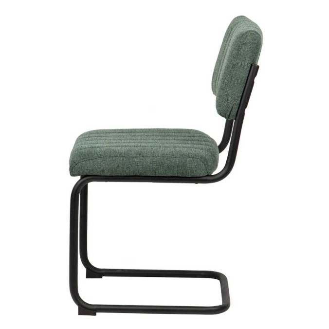 silla metal chenilla verde 50x56x87 cm