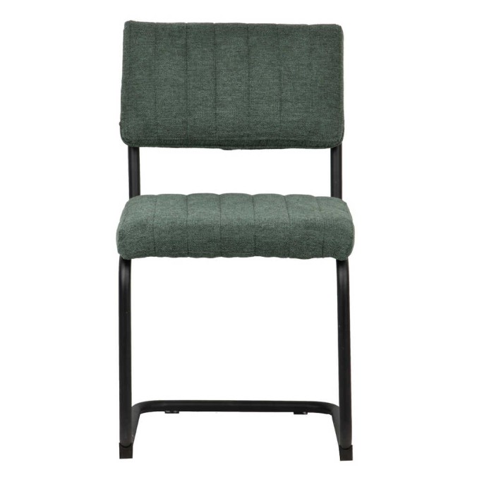 silla metal chenilla verde 50x56x87 cm