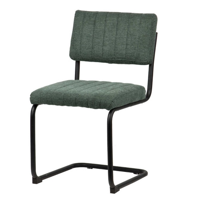 silla metal chenilla verde 50x56x87 cm