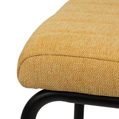silla metal chenilla mostaza 50x56x87 cm