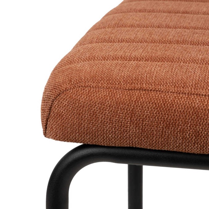 silla metal chenilla teja 50x56x87 cm