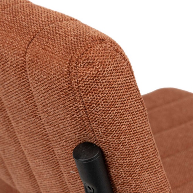 silla metal chenilla teja 50x56x87 cm