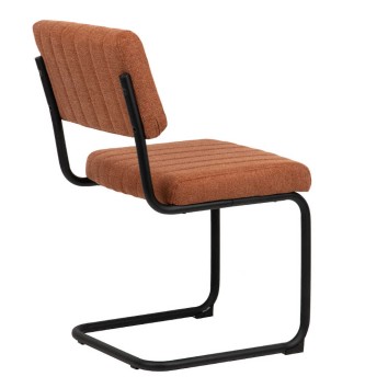 silla metal chenilla teja 50x56x87 cm 2