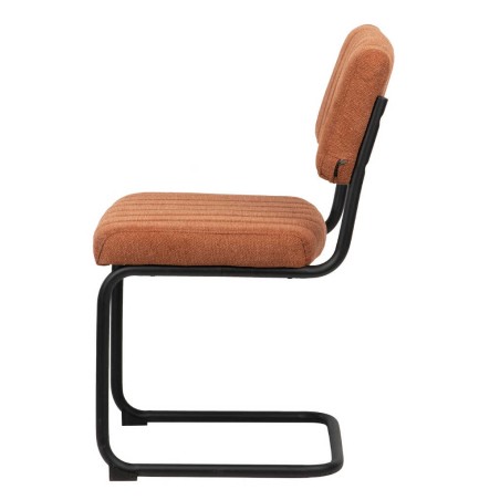 silla metal chenilla teja 50x56x87 cm