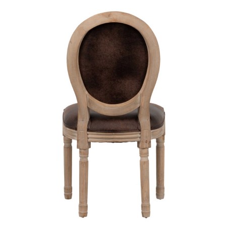 silla medallon polipiel chocolate 57x60x96 cm