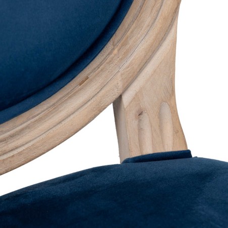 silla velvet azul patas madera 48x46x96 cm