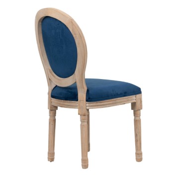 silla velvet azul patas madera 48x46x96 cm 2