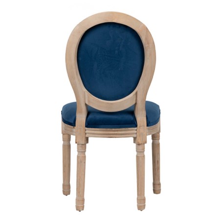 silla velvet azul patas madera 48x46x96 cm