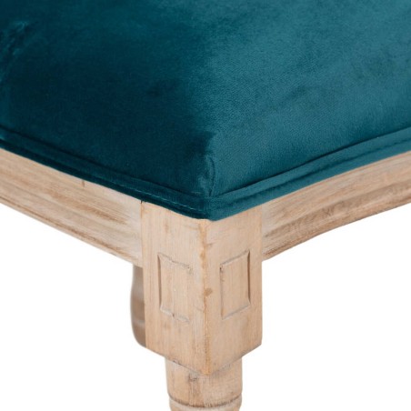 silla velvet azul patas madera 48x46x96 cm