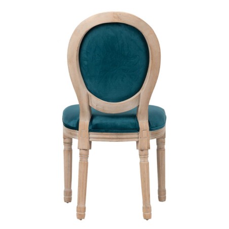 silla velvet azul patas madera 48x46x96 cm