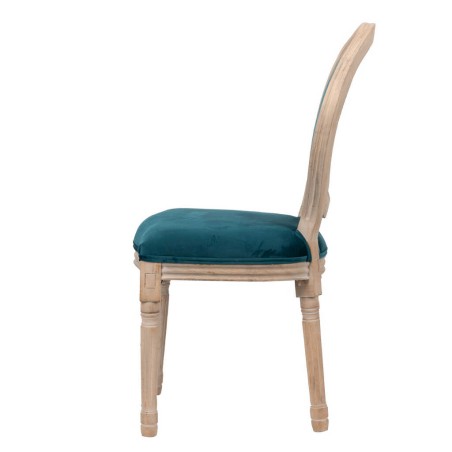 silla velvet azul patas madera 48x46x96 cm
