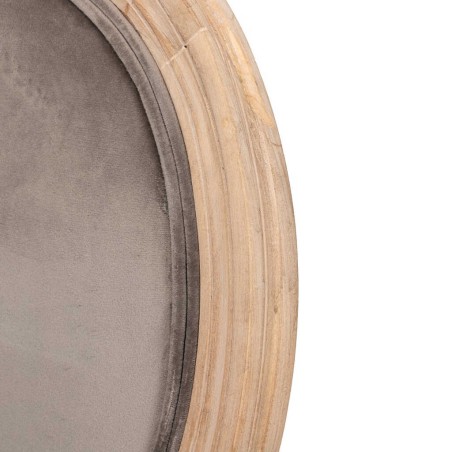 silla velvet gris patas madera 48x46x96 cm