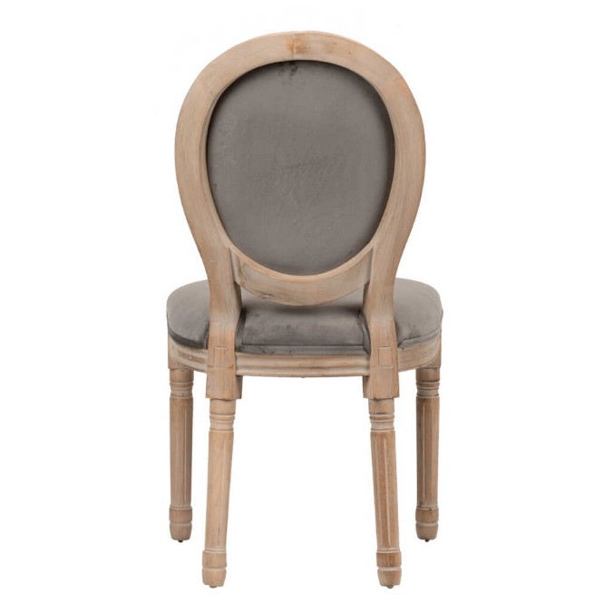 silla velvet gris patas madera 48x46x96 cm silla velvet gris patas madera 48x46x96 cm