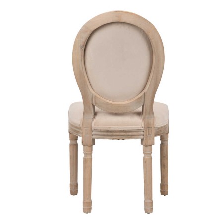 silla velvet beige patas madera 48x46x96 cm