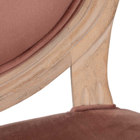 silla velvet melocoton patas madera 48x46x96 cm
