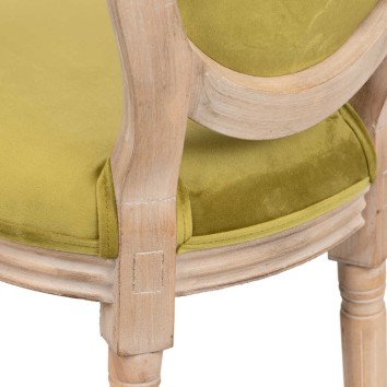 silla velvet verde patas madera 48x46x96 cm 2